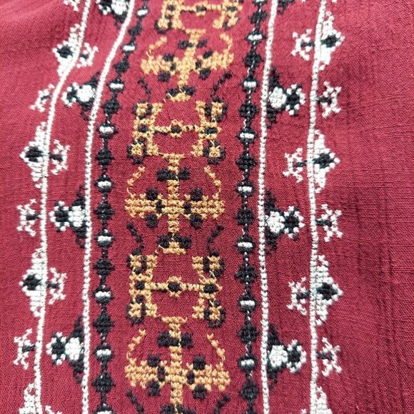 American Eagle Women's Boho Style Embroidered Crop Top - Picture 6 of 9